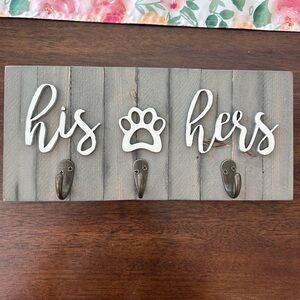 Gray and White Wall Hook Decor